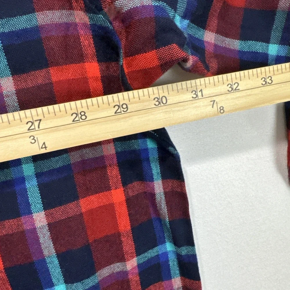 3XL Flannel John Blair RedBlue tartan Plaid Button Down Shirt Rugged Classic - Picture 9 of 11
